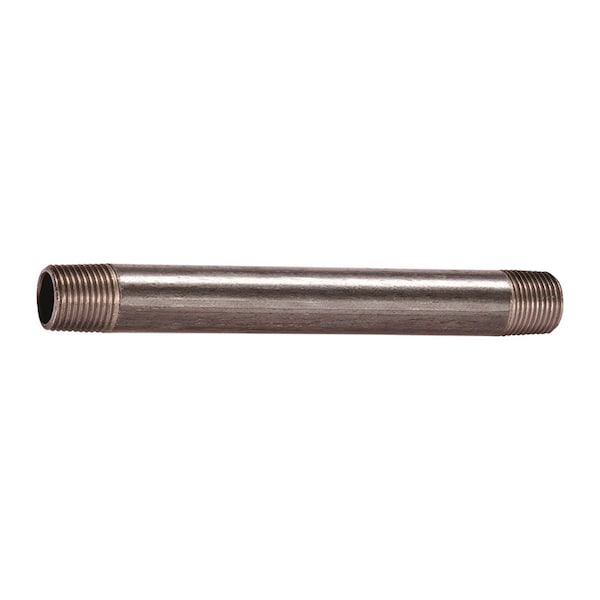 STZ Industries 4 in. MIP each X 4 in. D Black Steel 12 in. L Nipple